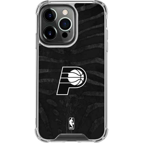 NBA Indiana Pacers Black Animal Print iPhone 16 Pro Clear Case